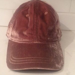 Madewell: blush pink velvet baseball cap